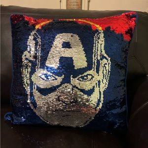 Captain America and Iron Man pillow nice six for a full twin bed